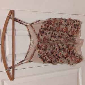 Tiered ruffled printed cami